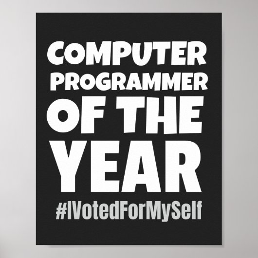 computerprogrammeur van het jaar poster (Voorkant)