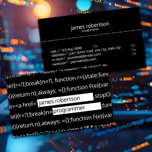 Computerprogrammeur Visitekaartje