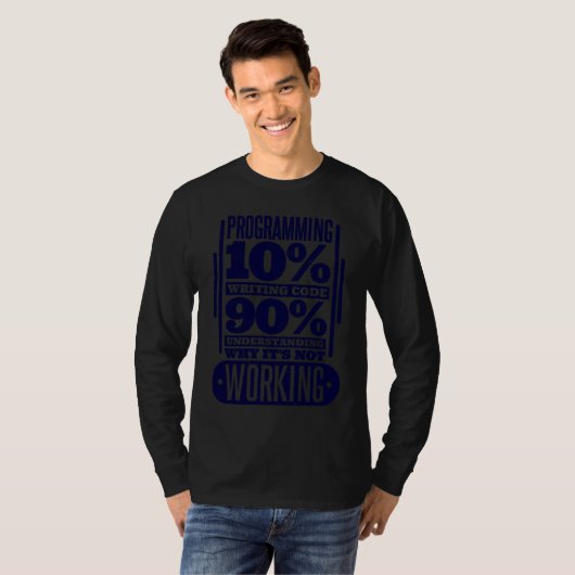 Computerprogrammeur voor code programmeerprogramma t-shirt (Voorkant volledig)