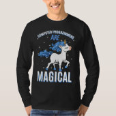 Computerprogrammeurs zijn Magische Unicorn Coder P T-shirt (Voorkant)