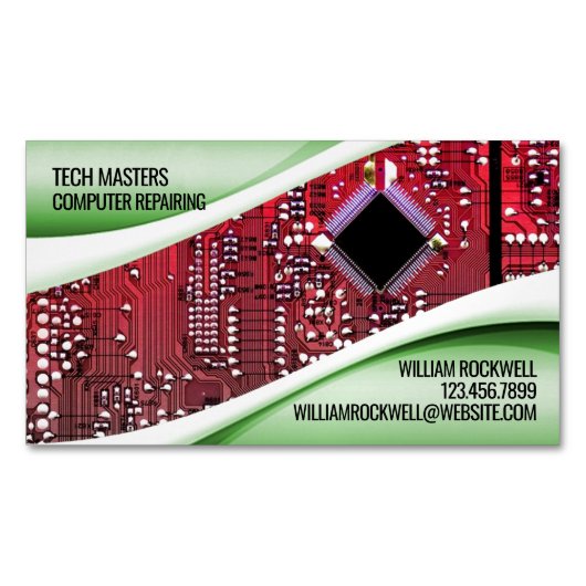 Computerreparatie Magnetisch Visitekaartje (Voorkant)