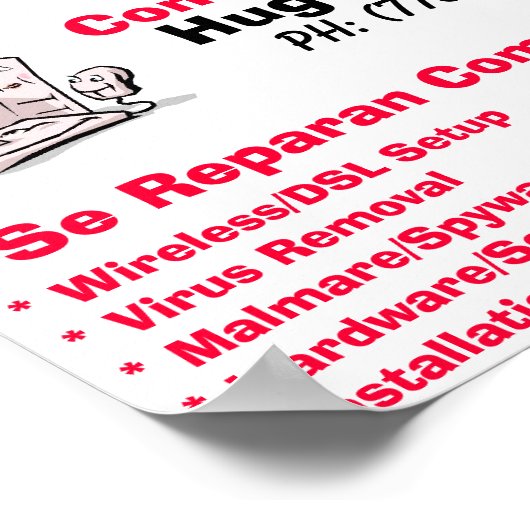 Computerreparatie Poster (Hoek)