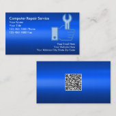 Computerreparatie Service Professionele QR-code Visitekaartje (Voorkant / Achterkant)