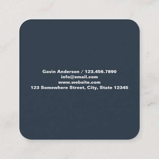 Computerreparatie Vierkante Visitekaartje (Achterkant)