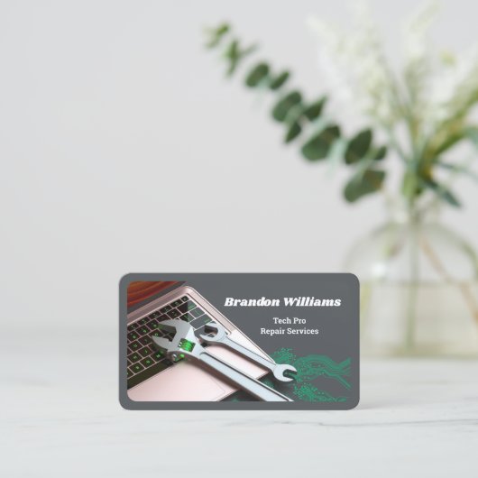 Computerreparatie Visitekaartje (Staand voorkant)