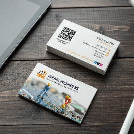 computerreparatiebedrijf | Animatie Eenvoudig wit Visitekaartje