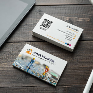 computerreparatiebedrijf   Animatie Eenvoudig wit Visitekaartje