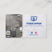 computerreparatiebedrijf | Moederbord barcode Visitekaartje (Achterkant)