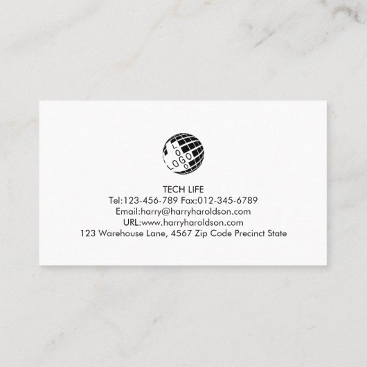 Computerreparatieservice Visitekaartje (Achterkant)