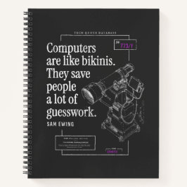 Computers Bikini's Grappige Tech Quote Patent Teke Notitieboek