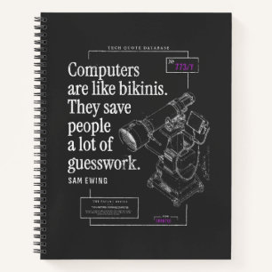 Computers Bikini's Grappige Tech Quote Patent Teke Notitieboek