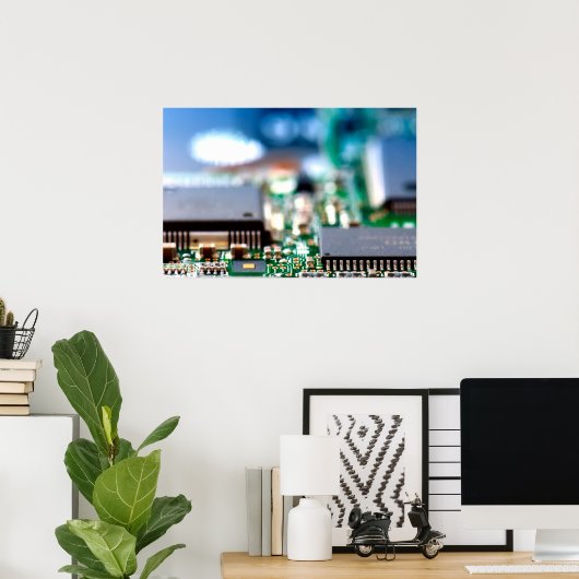 Computer's chip camouflage poster (Thuiskantoor)