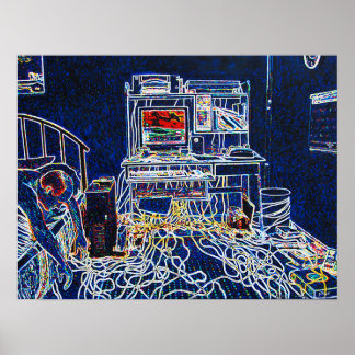 Computers en draden poster