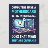 Computers Hebben Motherboard Geen Fatherboard Grap Briefkaart (Voorkant)