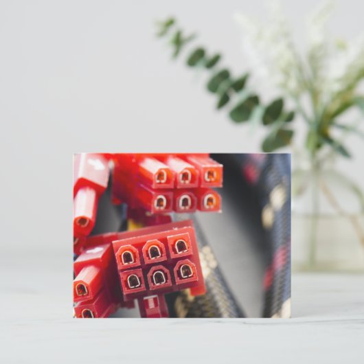 Computers-kabelconnector Briefkaart (Staand voorkant)