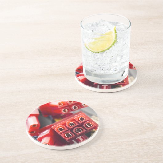 Computers-kabelconnector Zandsteen Onderzetter (Zijkant)