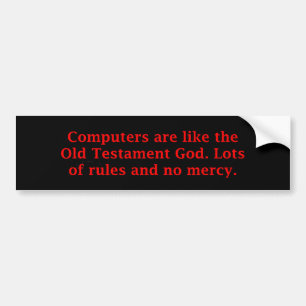 Computers Oude Testament Bumpersticker
