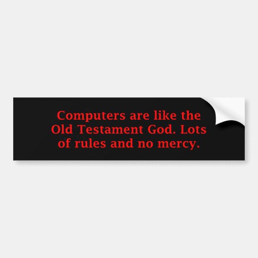 Computers Oude Testament Bumpersticker (Voorkant)