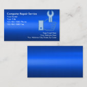 Computers Repair Service Professional Business Visitekaartje (Voorkant / Achterkant)