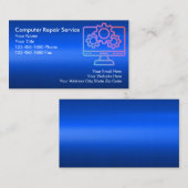 Computers Repair Service Professional Visitekaartje (Voorkant / Achterkant)
