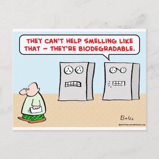computers ruiken biologisch afbreekbaar briefkaart (Voorkant)