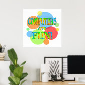 Computers zijn leuk poster (Thuiskantoor)