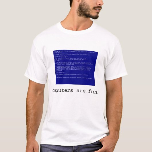 Computers zijn leuk. t-shirt (Voorkant)