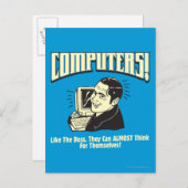 Computers: zoals de baas briefkaart (Voorkant / Achterkant)