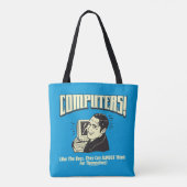 Computers: zoals de baas tote bag (Achterkant)