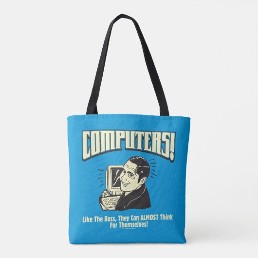 Computers: zoals de baas tote bag (Achterkant)