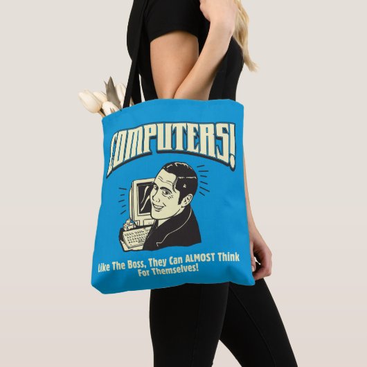 Computers: zoals de baas tote bag (Dichtbij)