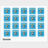 Computers: zoals de baas vierkante sticker (Vel)
