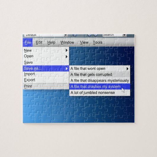 Computersarcasme. Legpuzzel (Horizontaal)