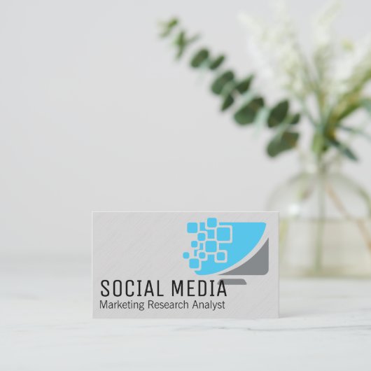 Computerscherm Digitale Logo Visitekaartje (Staand voorkant)