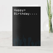 Computerscherm Feestthema Gelukkige Verjaardag Kaart (Voorkant)