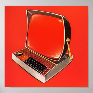 Computerschrijfmachine voor atoomleeftijd poster