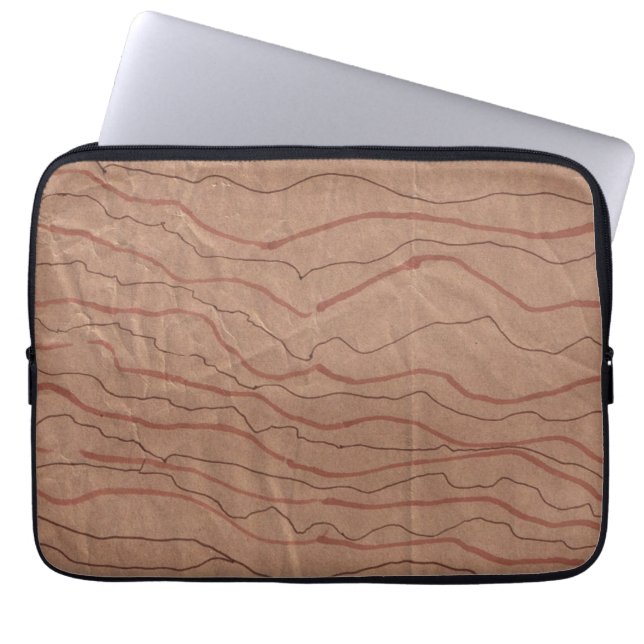 ComputerSleeve met bruin vormgeving Laptop Sleeve (Voorkant)
