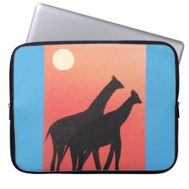 ComputerSleeve met ontwerp van Giraffe Laptop Sleeve
