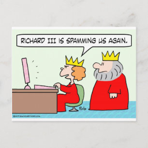 computerspamming richard iii koningin briefkaart