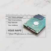 Computerspecialist en computerreparatiespecialist visitekaartje (Achterkant)