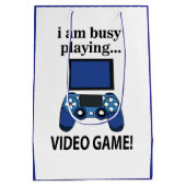 Computerspel dat ik aan het spelen ben Computerspe Medium Cadeauzakje (Achterkant)