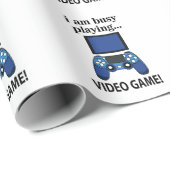 Computerspel dat ik aan het spelen ben Ik ben druk Cadeaupapier (Rol Hoek)