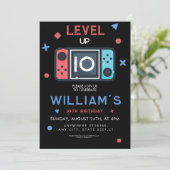 Computerspel Level up 10e verjaardag Kaart (Staand voorkant)