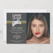 Computerspel over vrijgezellenfeest kaart (Voorkant)