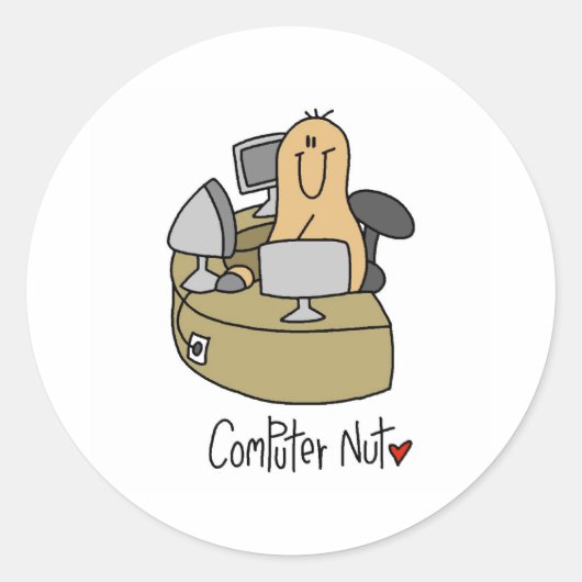 Computertaot Ronde Sticker (Voorkant)