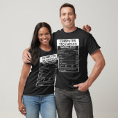 Computertechnicus Nutrition Facts Sarcastic T-shirt (Unisex)