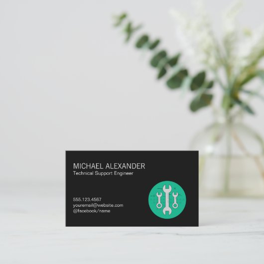 Computertechnicus | Wrenches Visitekaartje (Staand voorkant)