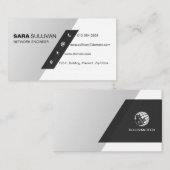 Computertechniek Technische eenvoudige diagonaal Visitekaartje (Voorkant / Achterkant)