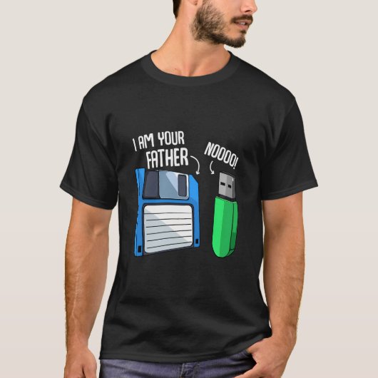 Computertechniek voor diskettestation Geek Nerd C T-shirt (Voorkant)