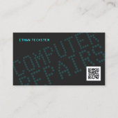 Computertechnologie modern donker visitekaartje (Voorkant)